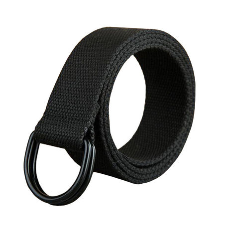 Ceinture en tissu unisexe, anneau en D, ceinture pour taille, avec boucle pour hommes et femmes, tendance décontracté ► Photo 1/5