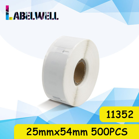 Labelwell 1 rouleau 11352 papier thermique 25mm * 54mm 500 pièces étiquette compatible pour DYMO LabelWriter 450/450 Turbo/ 450 Twin Turbo ► Photo 1/6
