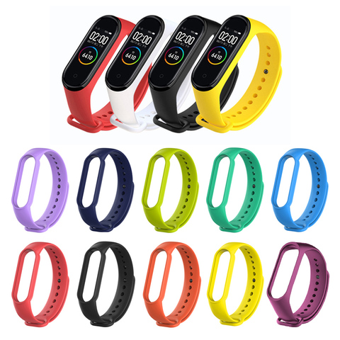 Bracelet de rechange en Silicone pour Xiaomi Mi Band 5 4 3, bande de poignet en TPE souple ► Photo 1/6