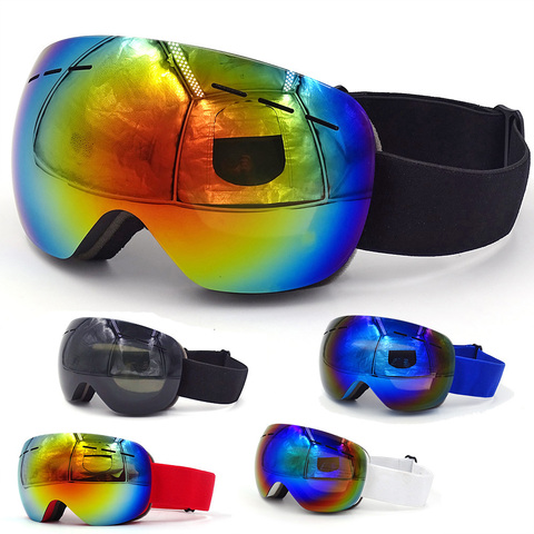 Lunettes de Ski UV400, Double couche, Anti-buée, pour hommes et femmes, lunettes de Ski, Snowboard, motoneige ► Photo 1/6