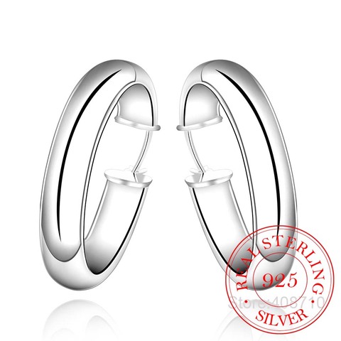 Boucles d'oreilles créoles en argent 925 pour femmes, cadeau de mariage, bijoux fins européens, cadeau de noël, de fiançailles, nouvelle collection, offre spéciale ► Photo 1/6