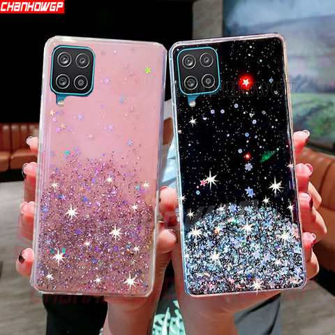 Coque souple en TPU avec paillettes pour Samsung, compatible modèles Galaxy A12, A32, A52, A21S, A51, A71, A01, A11, A31, A41, A 12, 5G ► Photo 1/6