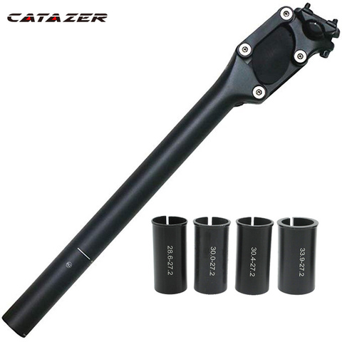 Catazer – tige de selle de vélo, Tube de selle de vtt, 27.2 28.6 30.0 30.4 30.9 31.6mm * 350mm, absorbe les chocs ► Photo 1/6