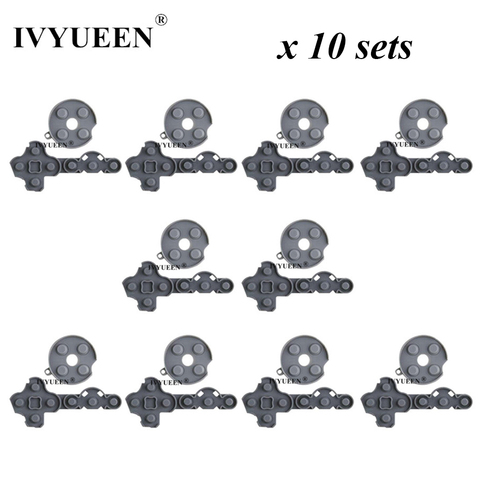 IVYUEEN – coussinets en caoutchouc et Silicone, 10 ensembles, pour contrôleur sans fil Microsoft XBox 360, bouton de Contact, pièces de réparation d-pad ► Photo 1/6