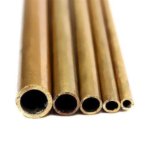 Tubes en laiton de diamètre 2mm/3mm/4mm/5mm/6mm de longueur 300mm de Long 0.45mm outil de coupe de Tube en laiton de haute qualité 1 pièce ► Photo 1/6