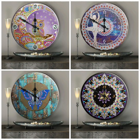 HUACAN 5D diamant peinture horloge en forme spéciale nouveauté dessin animé diamant broderie Art strass artisanat décor à la maison Art ► Photo 1/6