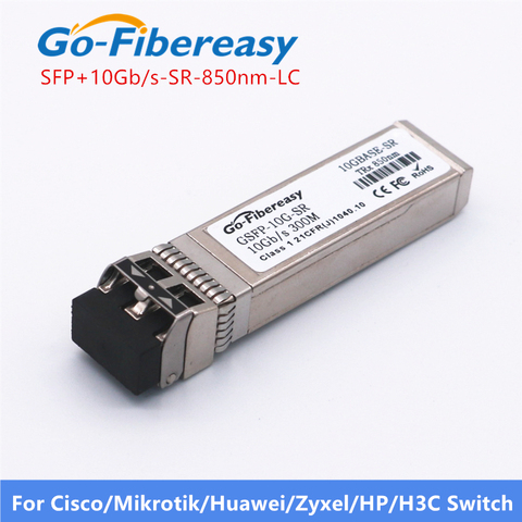 Module émetteur-récepteur optique SFP + 10 Gb/s, SFP-10G-SR Module émetteur-récepteur DDM 10GBASE-SR Compatible pour Cisco/Ubiquiti/Mikrotik/Zyxel ► Photo 1/6