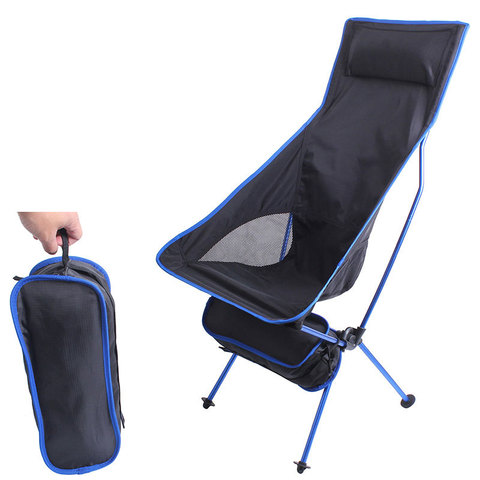 Camping en plein air ultra-léger chaise pliante chaise de voyage pêche barbecue randonnée forte charge élevée 150kg plage Oxford tissu chaise de pêche ► Photo 1/6