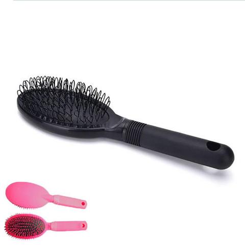 Brosse professionnelle poils peigne Massage antistatique couleur brun foncé Extension de cheveux boucle brosse perruque soins peigne rose/noir ► Photo 1/6