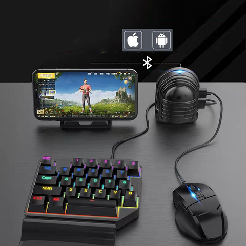 Adaptateur clavier et souris de jeu Mobile, convertisseur USB de contrôleur de jeu Mobile, connexions filaires/sans fil, adaptateur pour Android/iOS ► Photo 1/6