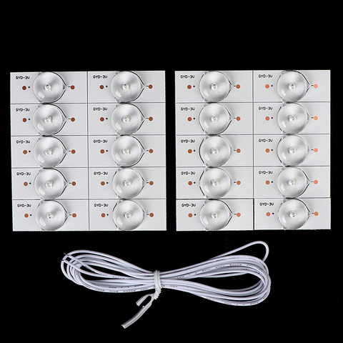 Perles de lampe SMD 3V, 20 pièces, avec lentille optique Fliter, pour la réparation de téléviseurs LED 32-65 pouces ► Photo 1/6