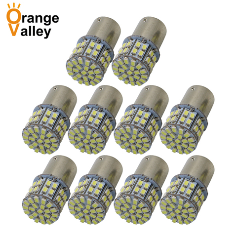 10 pièces BA15S P21W S25 1156 50 SMD 1206 DC 12 V 24 V 3020 LED voiture frein Parking feux arrière réserve clignotants lampes brouillard en gros ► Photo 1/6