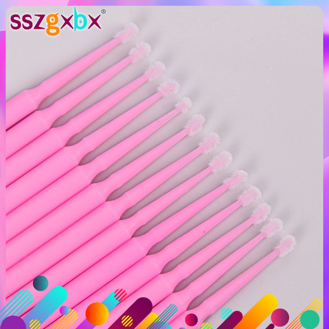 100 PCS/lot Durable Micro jetable Extension de cils applicateurs individuels Mascara brosse pour les femmes ► Photo 1/6