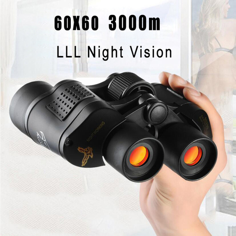 60X60 HD jumelles haute clarté 3000M haute puissance télescope pour la chasse en plein air optique Lll Vision nocturne binoculaire Zoom fixe ► Photo 1/6