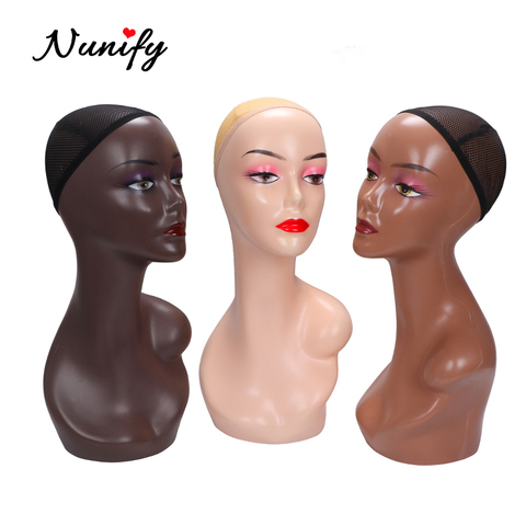 Nunify – tête de Mannequin avec support de perruque, support de présentoir de chapeau de lunettes, modèle de livraison directe, tête de perruque avec support de perruque ► Photo 1/6