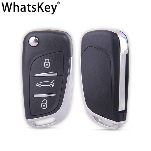 WhatsKey-coque de clé télécommande pliable pour Peugeot 307, 407, 408, 308, citroën C4 et C5, CE0536, pour lame VA2/HU83 ► Photo 1/5