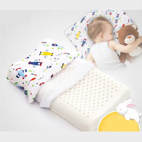 SB-oreiller en coton pour enfants, en Latex doux et lavable, dessin animé, coussin de tête de couchage de bébé, oreiller en coton, pour tout-petits, appui-tête Portable ► Photo 1/6