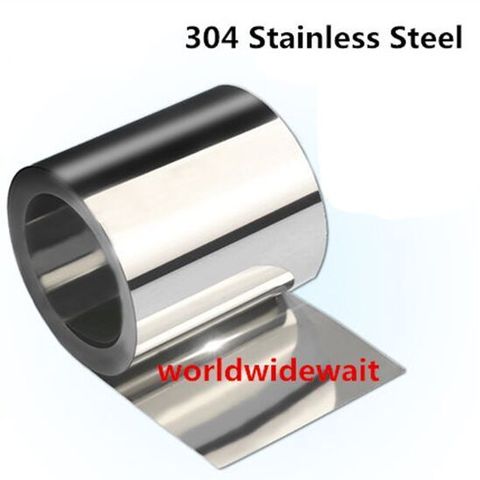 Feuille de plaque mince en acier inoxydable S304, 0.05mm - 0.25mm x 100mm x 1000mm, 1 pièce ► Photo 1/5