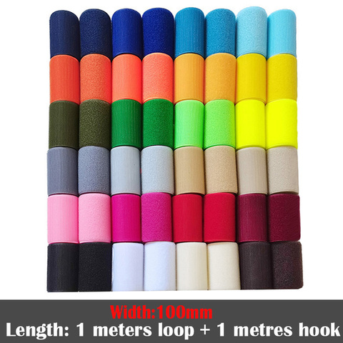 10 cm largeur/1 mètre longueur nylon velcros attache bande pas d'adhésif couture magique boucle crochet autocollant bande vêtements bâton bande ► Photo 1/6