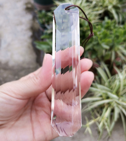 1 pièces 120mm cristal Suncatcher clair Hexagone suspendu lustre prisme pendentif maison jardin mariage décoration Figurine bricolage artisanat ► Photo 1/6