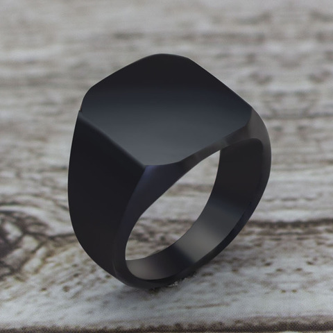 Bague carrée noire de Style Simple, bijou classique de fiançailles, de mariage, à la mode, 2022 ► Photo 1/6