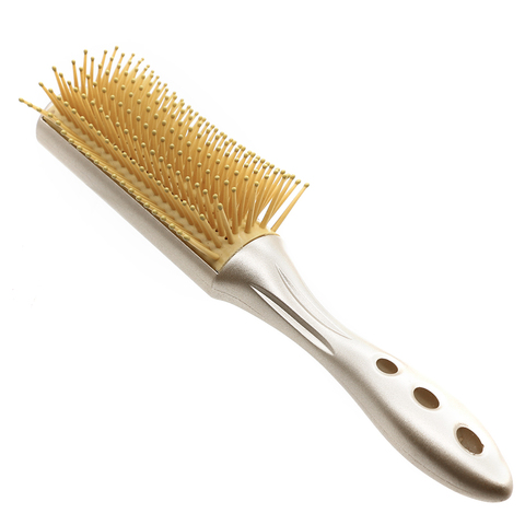 Coiffure professionnelle or brosse à 9 rangs peigne brosse à cheveux soufflante brosse à cheveux résistant à la chaleur brosse à cheveux ► Photo 1/6