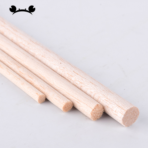 Bâtons ronds en bois de Balsa de 250mm de long, diamètre D5/D6/D8/d10 mm, pour avion/bateau, construction de maquettes, bricolage, 10 pièces/lot ► Photo 1/4