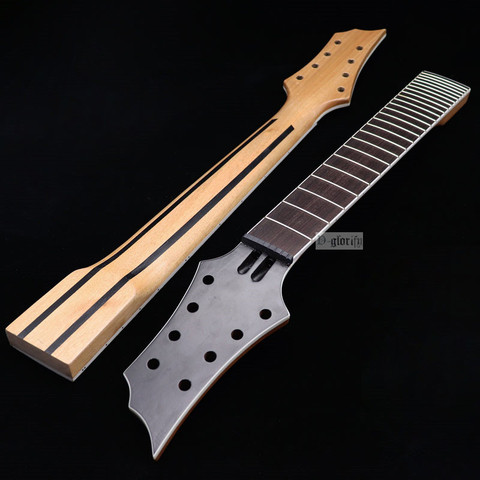 Nouveau 8 cordes guitare électrique cou palissandre touche acajou guitare cou assemblée bricolage 24 Fret guitare accessoires partie ► Photo 1/6