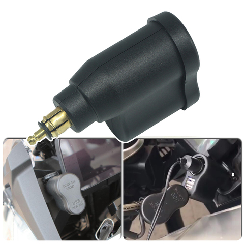 Chargeur de moto adaptateur secteur pour BMW R1200GS Adventure R1250GS R 1200 GS/adv F850GS F800GS double Port USB prise allume-cigare ► Photo 1/6