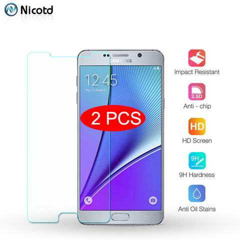 2 Pièces En Verre Trempé Pour Samsung Galaxy Note 5 4 3 2 Protecteur D'écran Pour Galaxy S7 S6 S5 S4 S3 S2 Protection Fim sur i9220 i9200 ► Photo 1/6