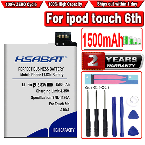 HSABAT – batterie li-polymère de remplacement, 1500mAh, A1641, pour Ipod touch 6e génération 6 6g ► Photo 1/6