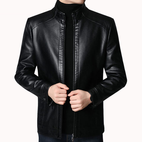 Marque hommes veste 2022 nouveau printemps automne en cuir souple vestes pour homme vêtements manches longues manteau mode coréen Style mince vêtements ► Photo 1/5