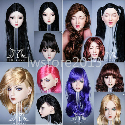 YMTOYS 1/6 tête de cheveux plantée sculpter F 12 