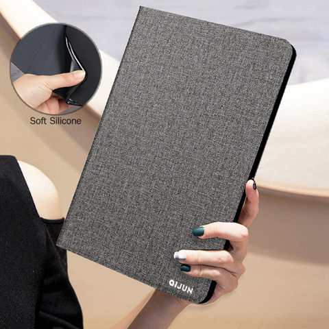 Étui pour tablette pour HUAWEI MediaPad M5 Lite 10 10.1 pouces BAH2-L09/W19 rétro support à rabat en cuir PU Silicone couverture souple protéger Funda ► Photo 1/6