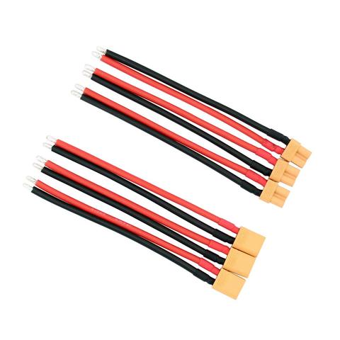 Connecteur mâle et femelle de prise de queue de cochon de XT30 avec 100mm/150mm 16AWG a étamé le câble métallique pour le chargeur de Drone de FPV de batterie de Lipo de RC ► Photo 1/6