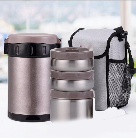 Récipient en acier inoxydable pour fiole sous vide de 2000ML, Thermos pour aliments chauds bouteille isolée boîte à déjeuner, tasse, Thermos ► Photo 1/2