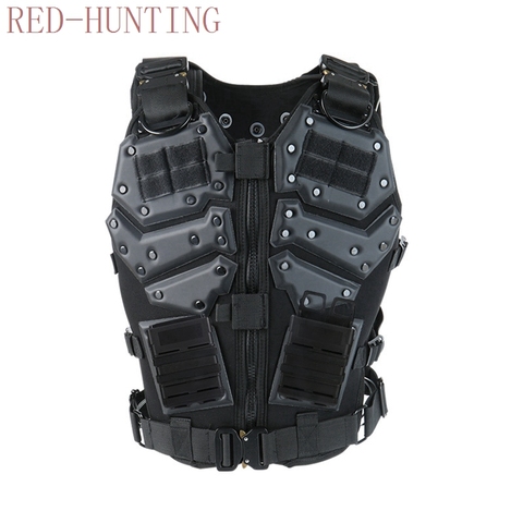 Gilet tactique militaire de chasse en plein air, gilet de protection CS Paintball, armure corporelle avec 5.56 pochettes pour magazines ► Photo 1/6