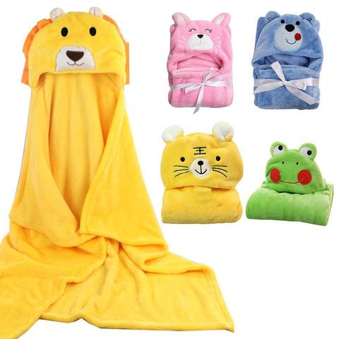 Quatre saisons flanelle bébé cape pour garçons filles enfant en bas âge bébé hiver chaud flanelle couverture serviette de bain coupe-vent à capuche manteau ► Photo 1/6