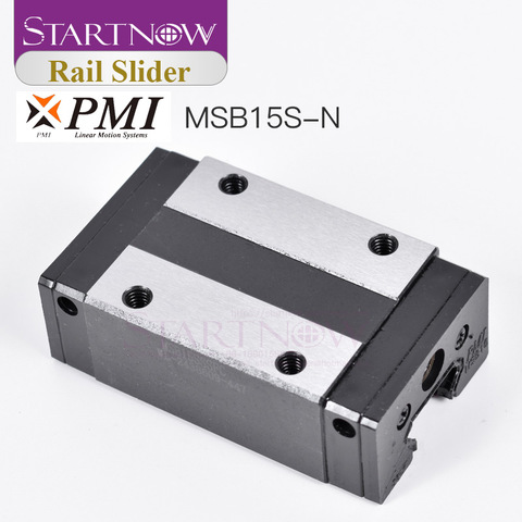 Startnow Original chine Taiwan PMI linéaire guidage chariot bloc MSB15S-N pour CNC routeur CO2 Laser système de mouvement linéaire ► Photo 1/6