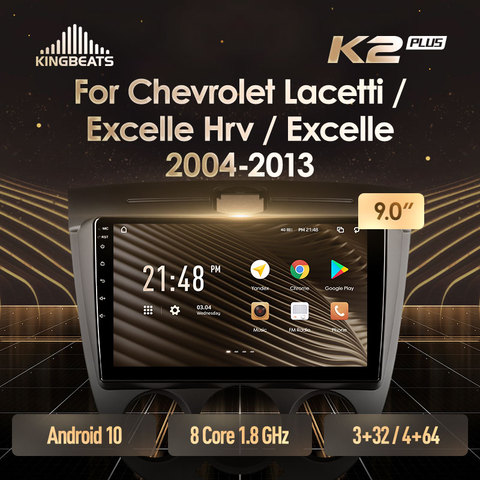 KingBeats Android 10 octa-core unité de tête HU 4G dans tableau de bord lecteur d'autoradio Navigation pour Chevrolet Lacetti J200 pour Buick Excelle Hrv pour Daewoo Gentra 2 2013 - 2015 pas de dvd 2 din Double voiture Android stéréo 2din ► Photo 1/6