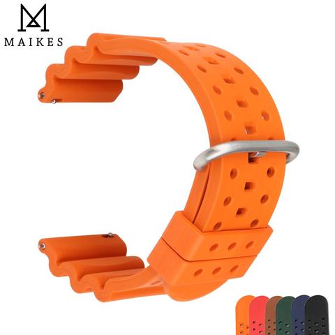 Bracelets de montre en caoutchouc à dégagement rapide, 20mm 22mm 24mm, accessoires de montre, Orange Sport, Bracelet de montre intelligente, ceinture pour Casio ► Photo 1/6