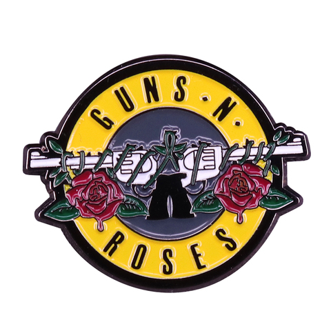 Broche avec Logo de bande Guns N Roses, badge GNR en émail, épingle pour amoureux de la musique hard rock, cadeaux pour amoureux ► Photo 1/6