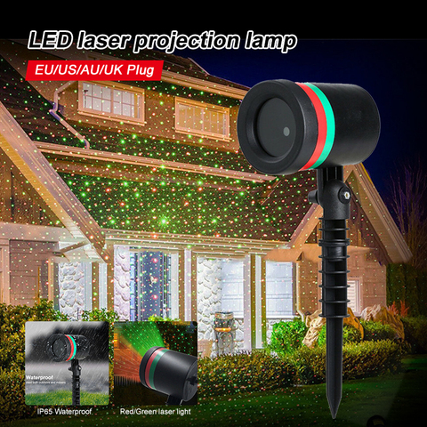 Projecteur Laser rouge et vert se déplaçant plein ciel étoile noël fête de noël LED lumière de scène en plein air imperméable paysage pelouse lampe ► Photo 1/6