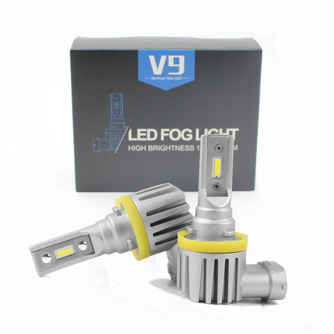 Ampoule de voiture LED antibrouillard, phare de voiture, V9, H1 H3 H4 H7 H8 H11 9005 9006 CSP H16 9012 9004 H13 ► Photo 1/6