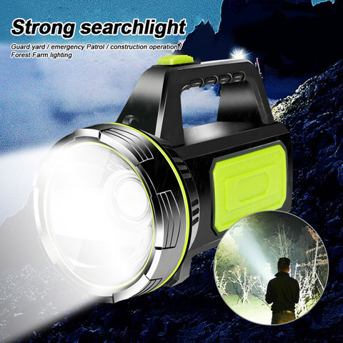 Lampe de poche LED au xénon, Rechargeable par USB, lanterne de travail, pour Camping et patrouille, torche à main, projecteur de sécurité, 135000 lumens, 1000M ► Photo 1/6