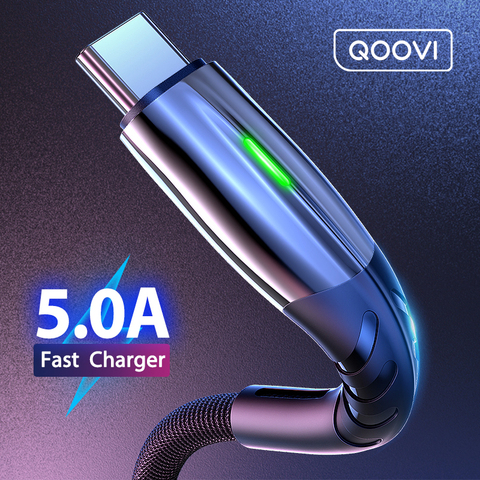 Câble de chargeur Micro USB type C, 5 A, 2m pour téléphone portable, cordon de recharge pour smartphone Android, charge rapide, compatible avec Huawei P40, Mate 30, Xiaomi Redmi ► Photo 1/6