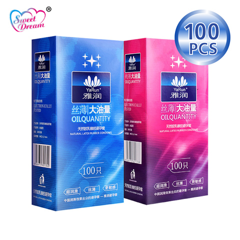 Doux Rêve Vie Préservatifs 100 Pcs/Lot Latex Naturel Lisse Lubrifié Contraception Préservatifs pour Hommes Sex Toys Sex Produits LF-011 ► Photo 1/6