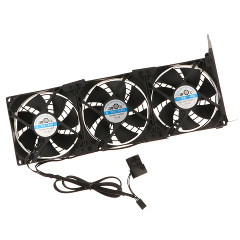 Ventilateur de refroidissement Triple 90mm-alimentation 3pin/IDE 4 broches-refroidisseur de carte graphique Compatible pour ordinateur PC fente PCI Express ► Photo 1/6