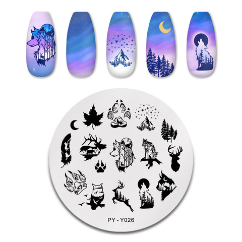 PICT YOU-plaques d'estampage pour ongles, pochoir en acier inoxydable, ligne rayée géométrique pour Festival de noël, pour Nail Art ► Photo 1/6