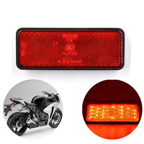 Universel LED réflecteur arrière queue frein arrêt marqueur lumière voiture camion remorque pour Suzuki BMW KTM Yamaha BMW Kawasaki moto ► Photo 1/6